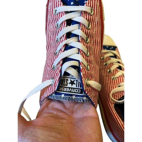 Converse Chuck Taylor All Stars & Stripes Sneakers Mens 8 Womens 10 4th Of July - Picture 10 of 12